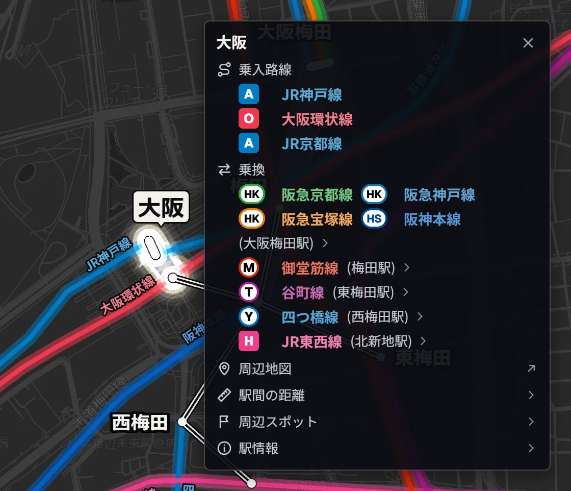 大阪駅の札